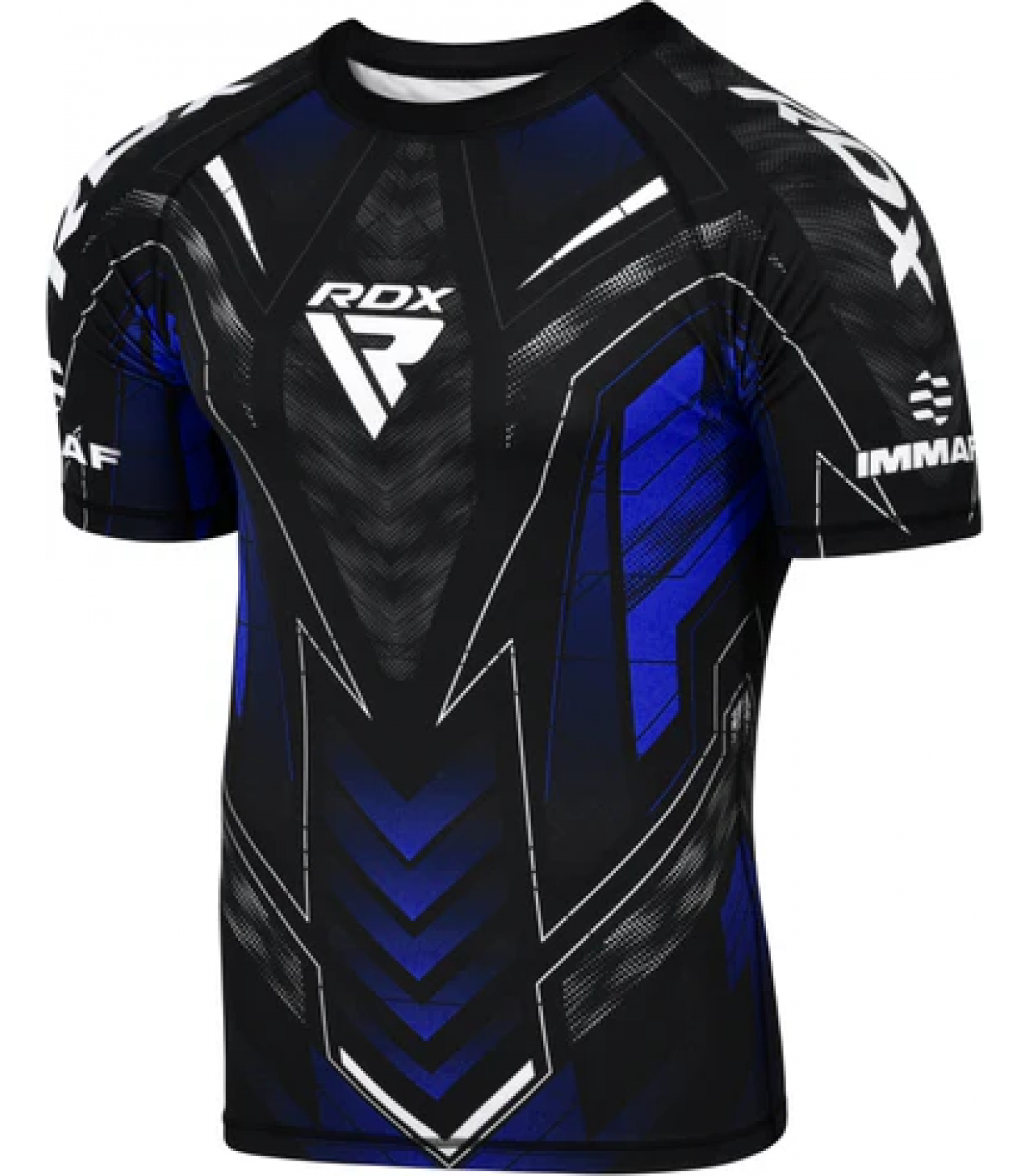Рашгард - RDX IMMAF Short Sleeves Rashguard / Blue - CSH-IMF-1U